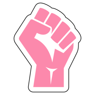 Raised Fist Sticker (Pink)